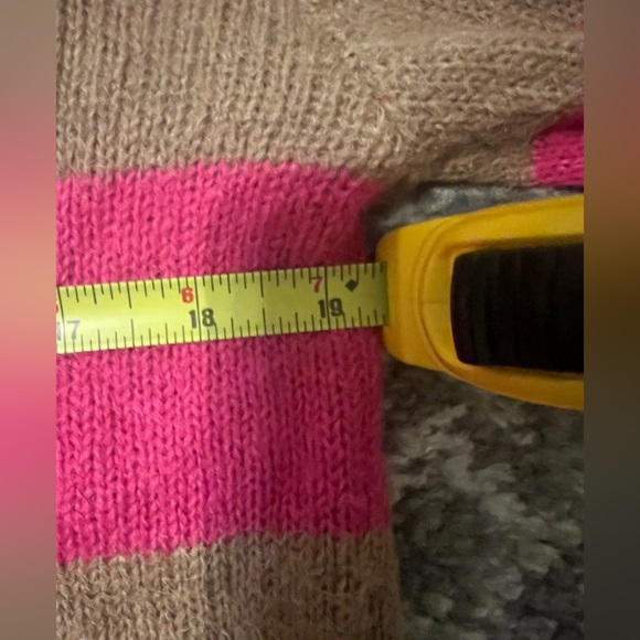 Roller Rabbit alpaca blend Pink and Brown Striped Sweater size S (i132) - Picture 7 of 7